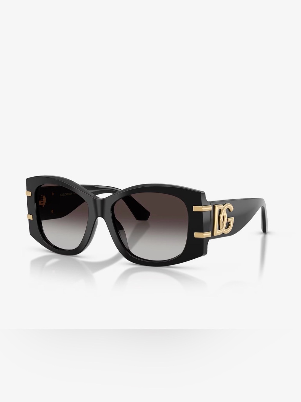 Dolce&Gabbana Black Oversized Logo Sunglasses